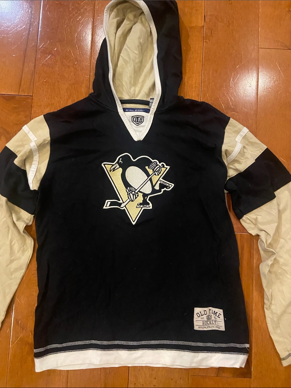 NHL Pittsburgh Penguins Black and Gold Hooded Sweatshirt